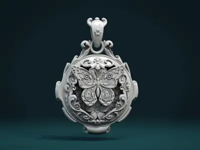 Butterfly Pendant II 3D print model