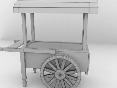 Old Food Cart 3D model