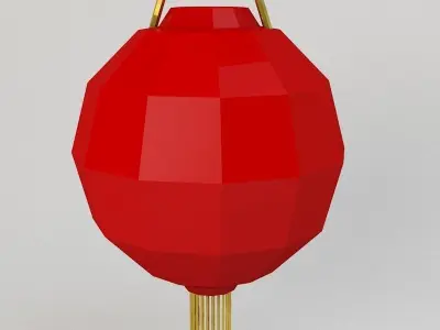 Traditional Chinese Lanterns Low-poly 3D model