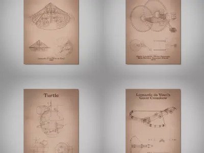 Battle Machines - Wall Pictures - Old Paper - Collection 1