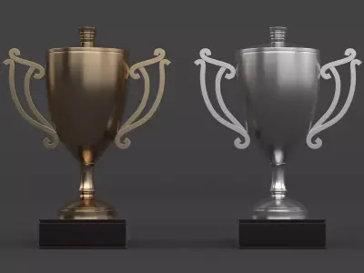 Trophy Cups 3D model 11
