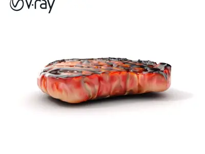 Grilled Steak Model Pack for Culinary Visualization Low-poly 3D model