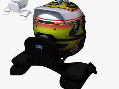 Vandoorne helmet 2017 Low-poly 3D model