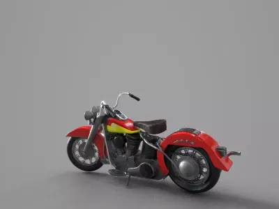 Harley-Davidson Bike vintage 3D model