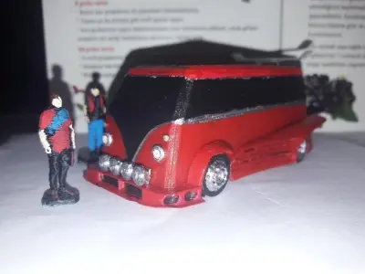 minibus tuning rigged and stl 3D print model
