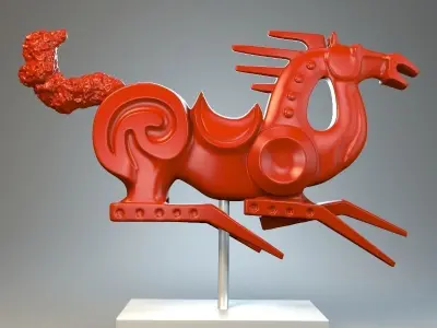 Sculpture Racehorse P 3D print model