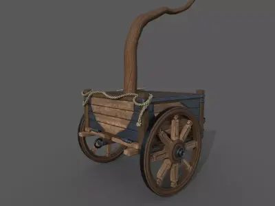 Carriage - 01 Low-poly 3D model