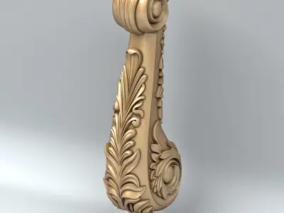 Newel post 005 3D model