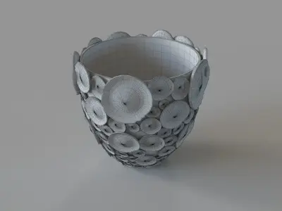 Siren Floral Vessel White 3D model