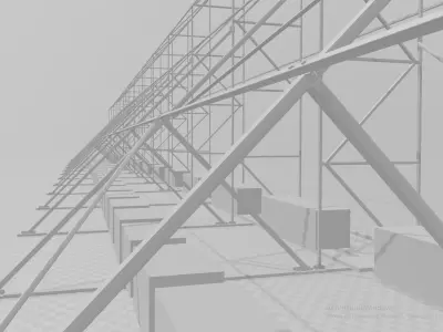 Roof installation frame 3D model
