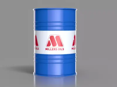 Realistic Miller Oil Barrel 3D Model Low-poly 3D model