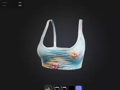 Summer Top PBR 4k Low-poly 3D model