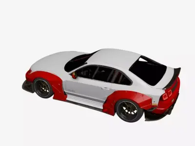 Track-Focused Sports Car Aerodynamic Urban Design 04 3D model