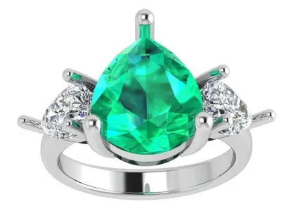 Pear Cut Ring 4624 3D print model