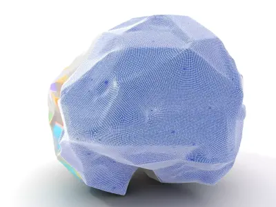 Iridescent Diamond Gem model pack Low-poly 3D model