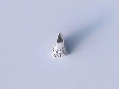 Vase grounded tipping triangle with organic lattice 2 3D print model