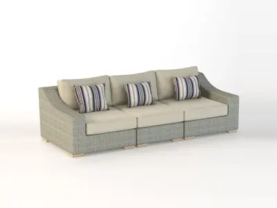 Corsica Outdoor Sofa By Madbury Road 3D model