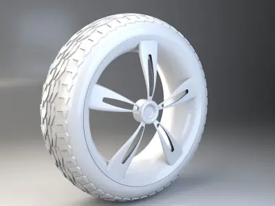 Tire the car Low-poly 3D model