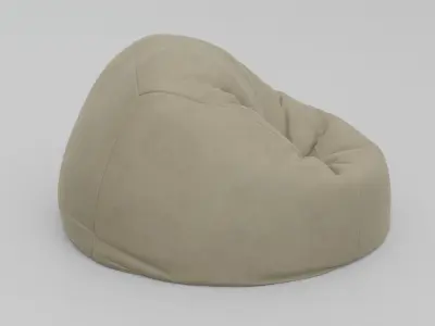Bean Bag chair interior design decoration 3D model