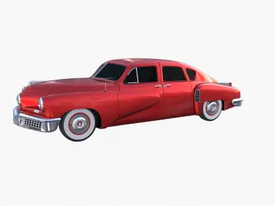 Tucker 48 Red 3D model