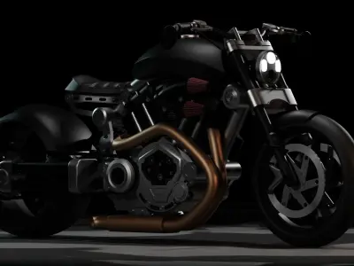 Confederate HellCat X132 high res Motorcycle Bike Model Free 3D model