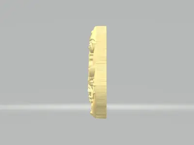 Oval Dragon Pendant 3D print model