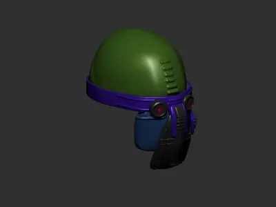 Gas mask helmet  3D model purchase