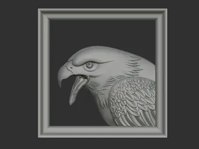 eagle in frame 3D print model