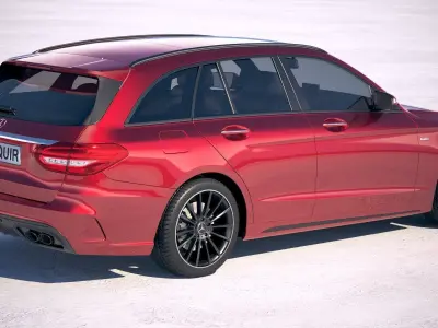 Mercedes C-class Estate AMG 2019 3D model