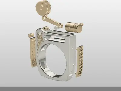 PISTONE FLORAL RING 3D print model