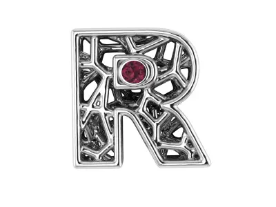 SIMPLE ALPHABET R PENDANT 3D PRINTABLE MODEL  3D print model