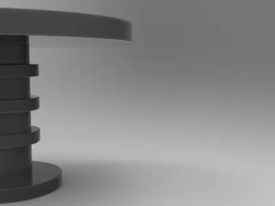 Shino Dining Table Low-poly 3D model