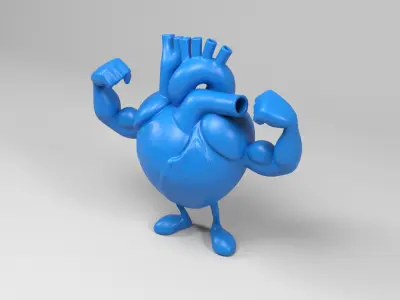 Strong heart 3D print model