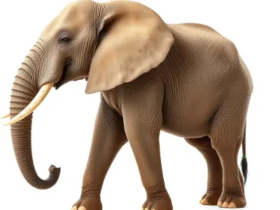 Elephant with Natural Scratches D model pack Low-poly 3D model