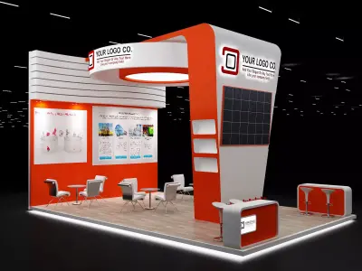 Booth Exhibition Stand a635 3D model