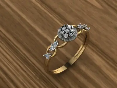 48 light weighted gold and silver rings  3D print model