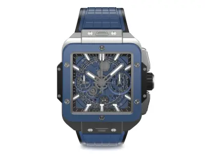 Hublot  Square Bang Unico Titanium Blue Ceramic 42mm Watch 3D model