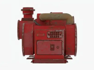 4k Water Centrifugal Pump Low-poly 3D model