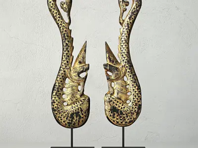 Wood Thai Naga 3D model