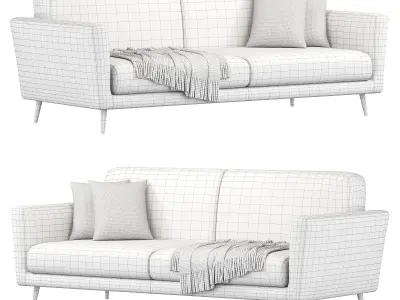 Oliver Sofa By Westelm 3D model