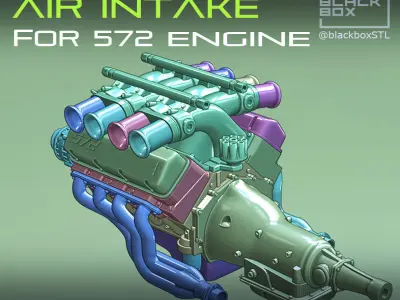 Cross Velocity Stack set for 572 ENGINE 1-24th 3D print model