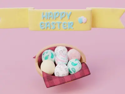 Easter Icons 3D model