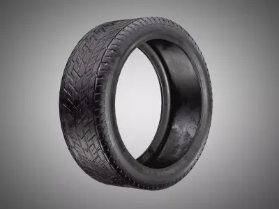 Car Tire AAA PBR Game Ready Asset Low-poly 3D model