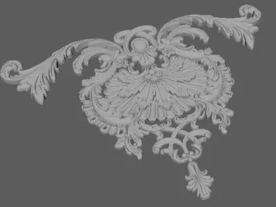 Central decor ornament for furniture 3D model 817