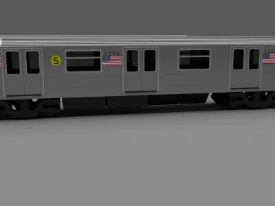 New York subway train 3D model