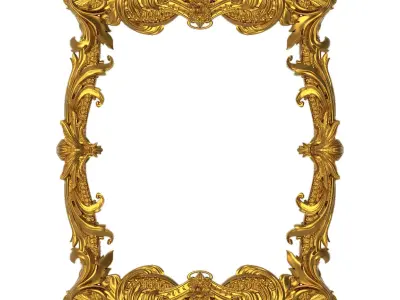 carved frame 3D model 16