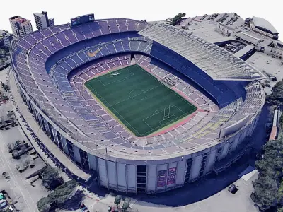 Camp Nou Stadium - Barcelona Low-poly 3D model