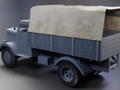 Opel Blitz Truck Low-poly 3D model