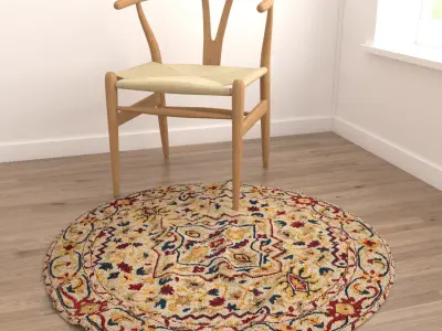 Round Rug Set 64 3D model