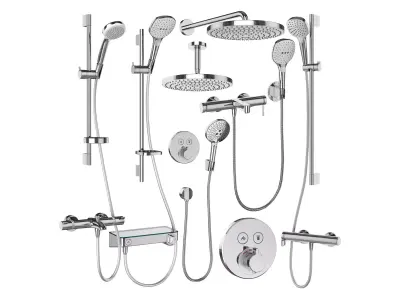 Faucets and shower systems Hansgrohe set 159 3D model